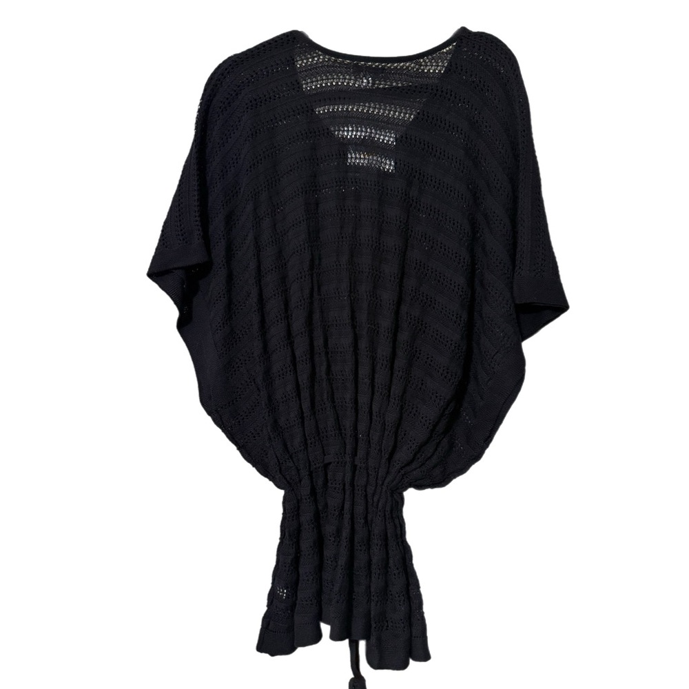 Croft & Barrow women's black plus size 3X cover up adjustable v-neck beachwear - Picture 11 of 12